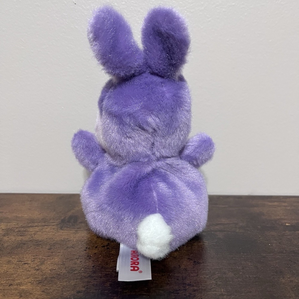 Aurora Palm Pals Purple Bunny Bean Plush - Picture 3 of 7